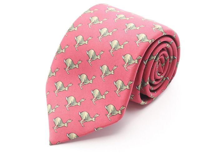 Hermès Hermes Silk Tie Red
