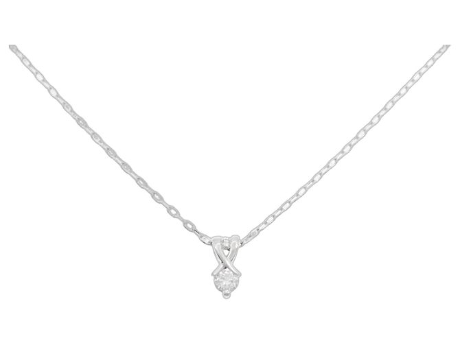 Autre Marque Colar de ouro branco e diamantes Au750