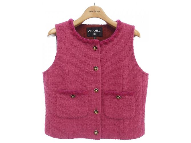 Timeless Chaleco de punto Chanel Rosa