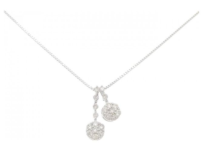 Autre Marque Au750 Diamant Halskette Silber