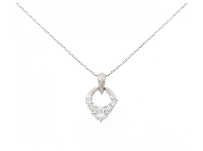 Autre Marque Diamantkette Pt900 Pt850 Silber