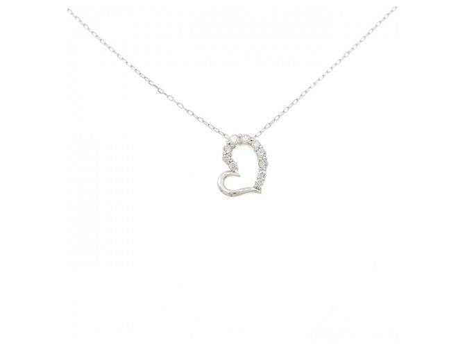 Autre Marque Collana Cuore di Diamanti PT900 PT850 Argento