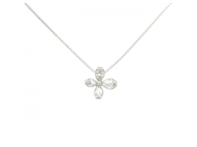 Autre Marque Colar de ouro branco e diamantes Au750