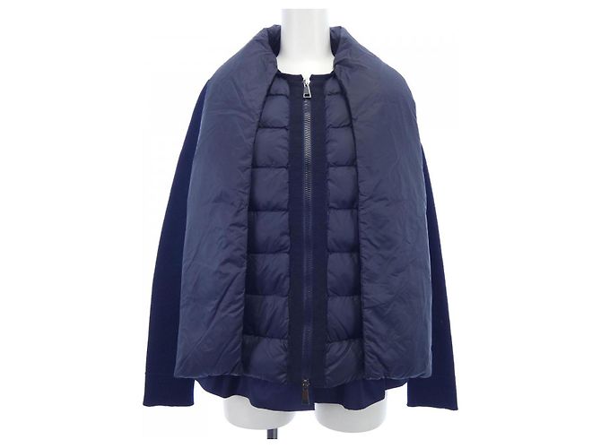 Moncler Down Jacket Blue Navy blue
