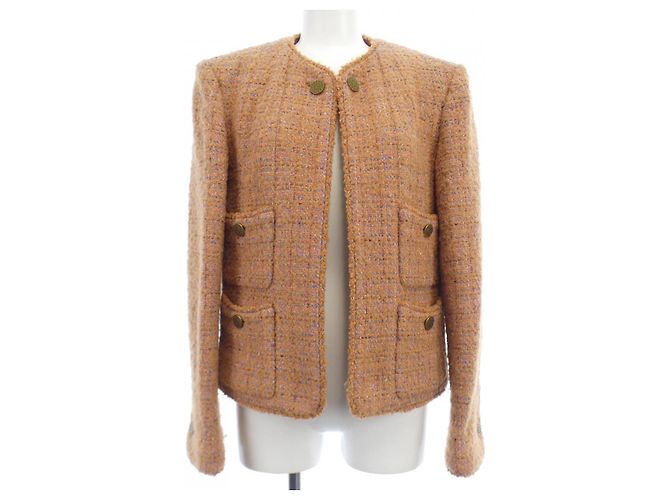 Timeless Chaqueta Chanel sin cuello Naranja