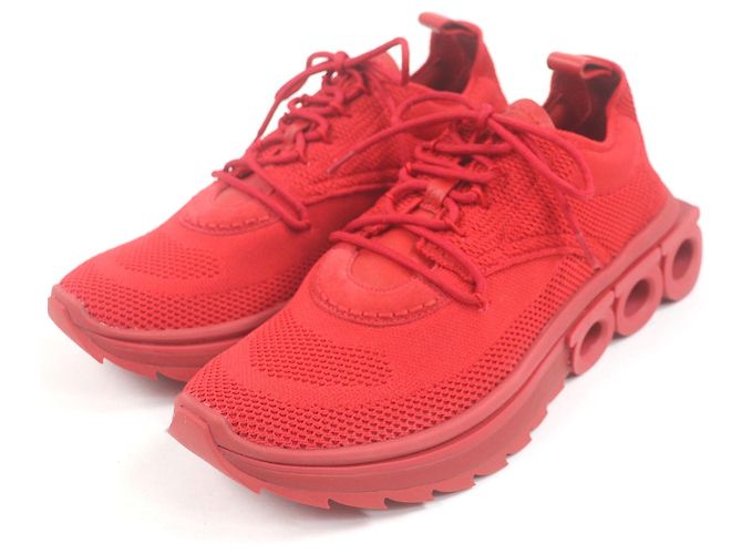 Sneakers in maglia Nima Salvatore Ferragamo Rosso