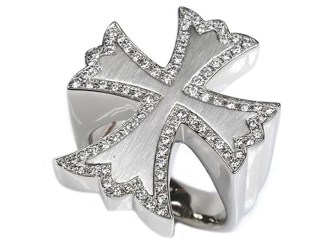 Autre Marque Platin-Diamant-Ring Silber