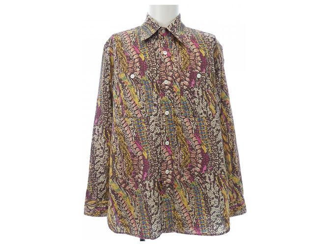 Autre Marque Camicia Needles Marrone Rosa Giallo
