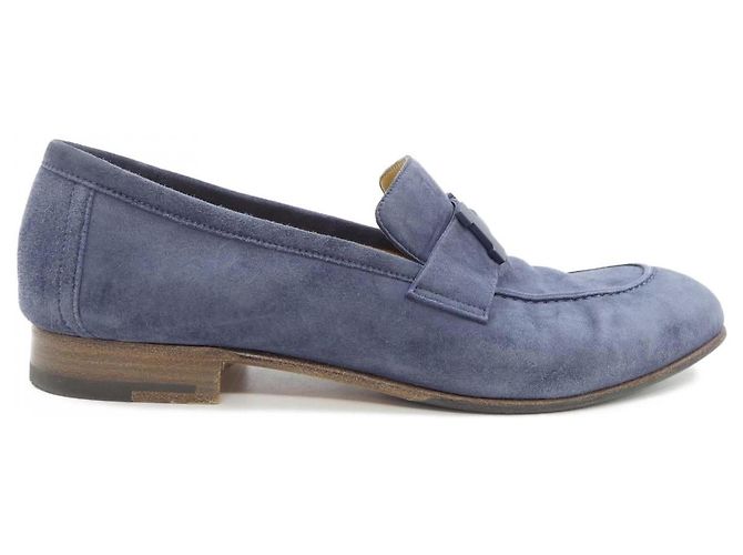 Hermès Hermes Ledersneaker 41 Blau Marineblau