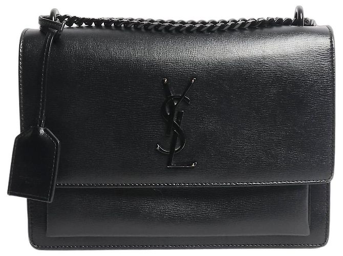 Saint Laurent Sunset Tasche schwarz, medium