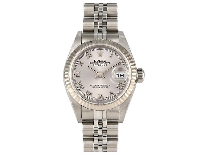 Rolex Datejust Edelstahl x Weißgold Braun