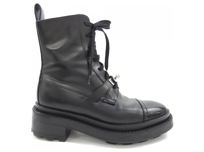 Hermès Hermes Veaubox Lederstiefel Schwarz