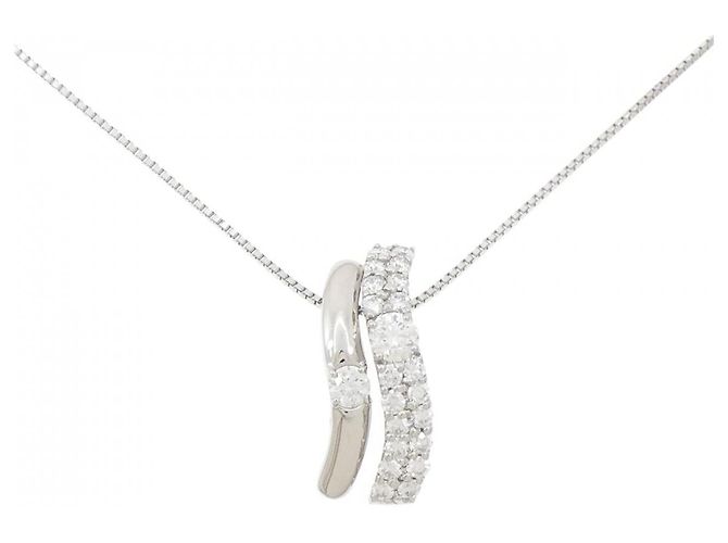 Autre Marque Collana in platino 950 e diamanti Ginza Tanaka Argento