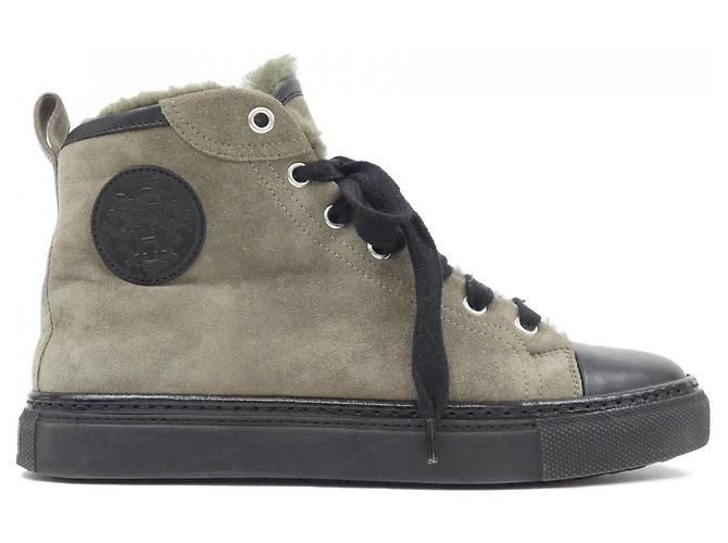 Hermès Hermes Shearling Sneaker Grün Khaki