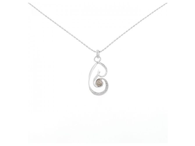 Autre Marque Collar de Diamante Au750 Plata