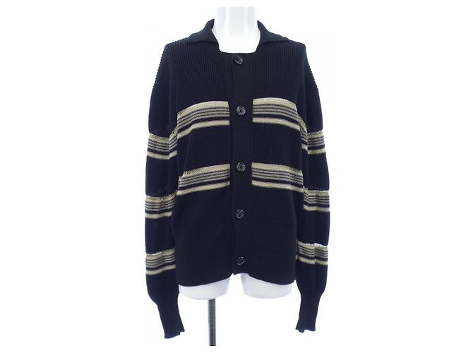 Autre Marque Shoop Wollstrickjacke Schwarz Beige