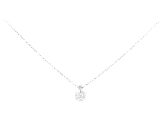 Autre Marque Colar de platina e diamantes Prata
