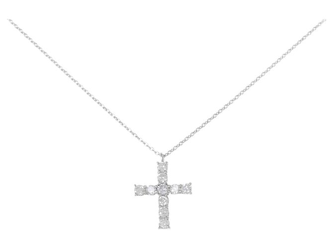Autre Marque Vendome Platin-Diamant-Halskette Silber