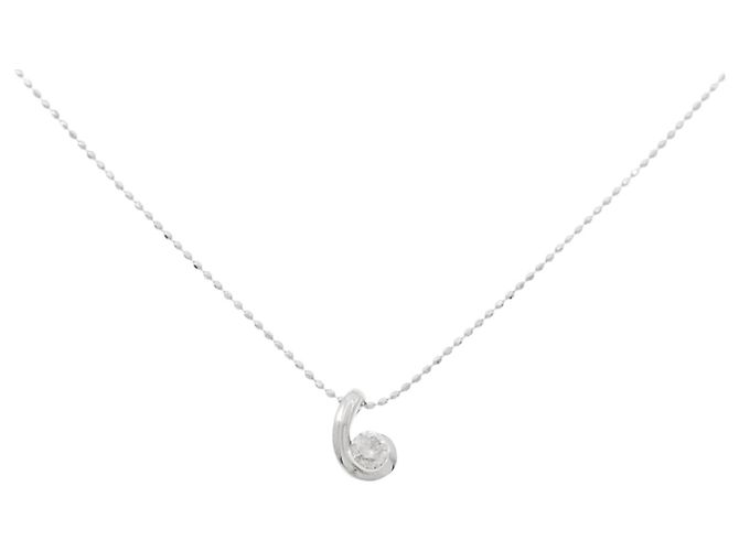 Autre Marque Au750 Diamant-Halskette Silber