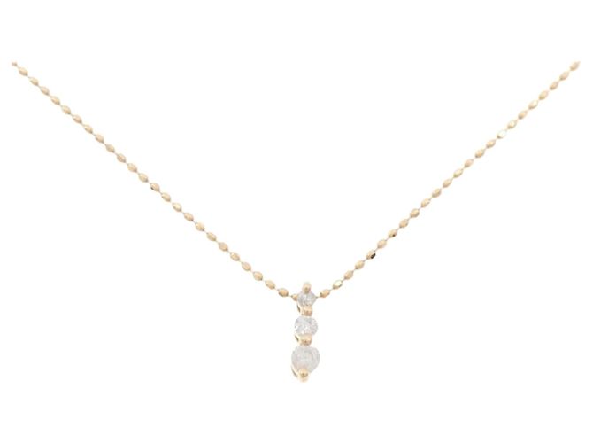 Autre Marque Collar de oro Au750 y diamantes Rosa