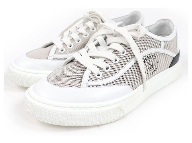 Hermès Sneakers in pelle Hermes Marrone Bianco
