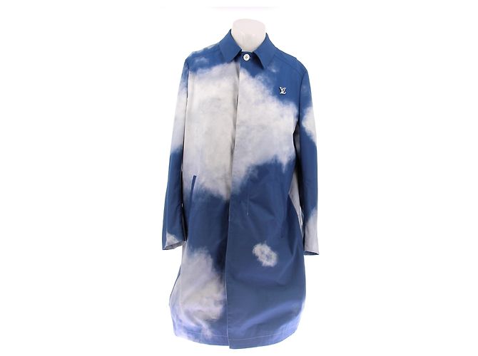Louis Vuitton Cloud 90s Coat Blue Polyester