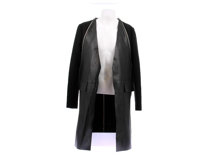 Givenchy Giacca in pelle nera e shearling Nero