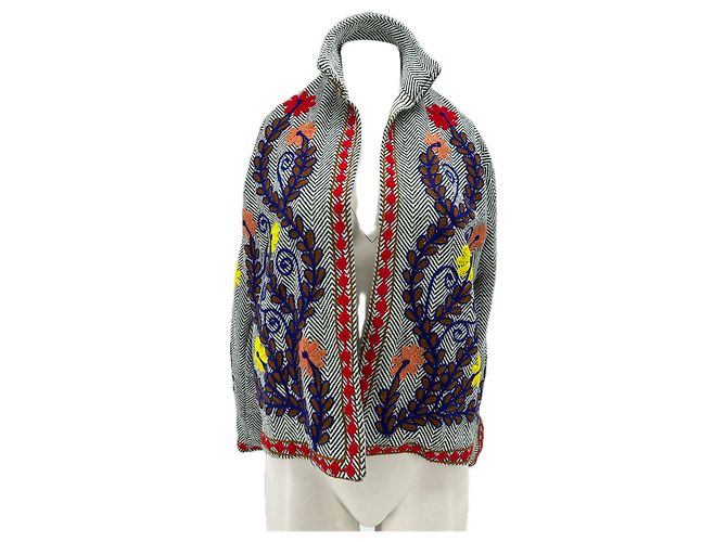 Autre Marque Chaqueta reversible bordada Multicolor