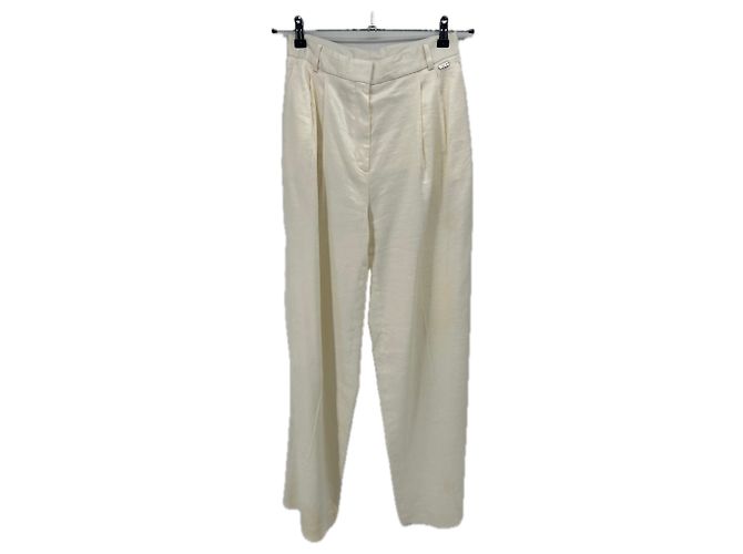 Hugo Boss Leinenhose weiß