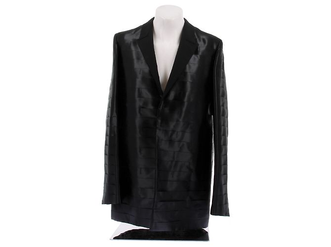 Giacca da completo Givenchy in seta nera Taglia 48 Nero