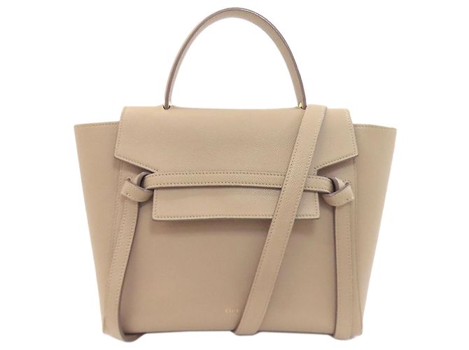 Céline Bolsa Celine Belt Bag Micro 2-Way Bege