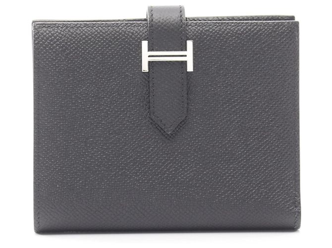 Hermès Hermes Bearn Compact Bi-fold Wallet Black