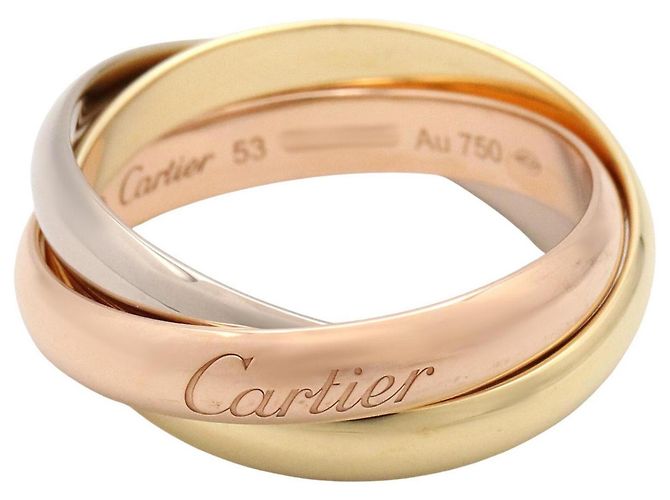 Anello Cartier Trinity in oro giallo bianco e rosa 18K Argento D'oro