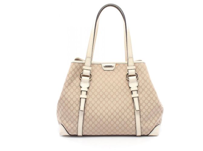 Céline Sac cabas Celine Macadam Beige Écru