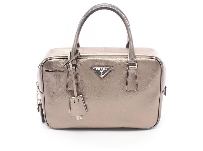 Prada Galleria Handtasche Beige Golden
