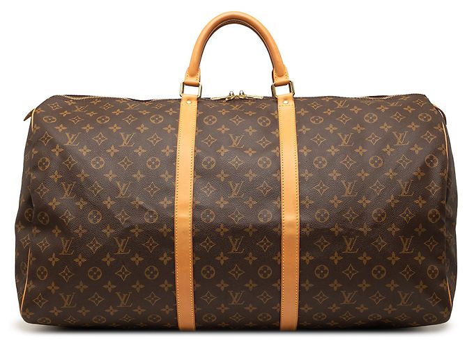 Louis Vuitton Marrone Monogram Keepall 60