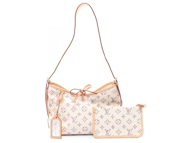 Louis Vuitton Monogram Jacquard Schultertasche Weiß Mehrfarben