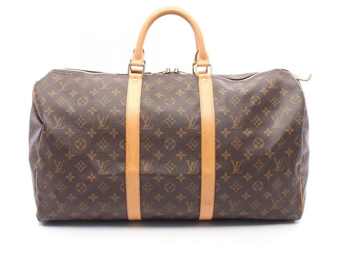 Louis Vuitton Keepall 50 Monogram Bolsa Boston Marrom