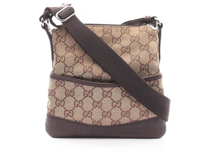 Borsa a Spalla Gucci GG Canvas Marrone Beige