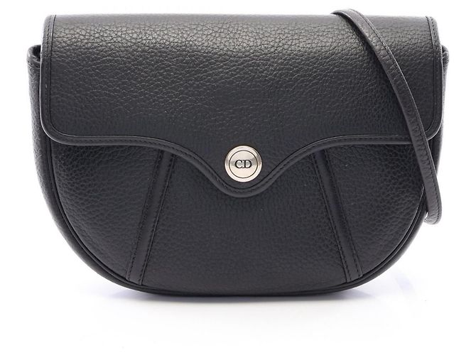 Borsa in pelle nera Christian Dior Nero