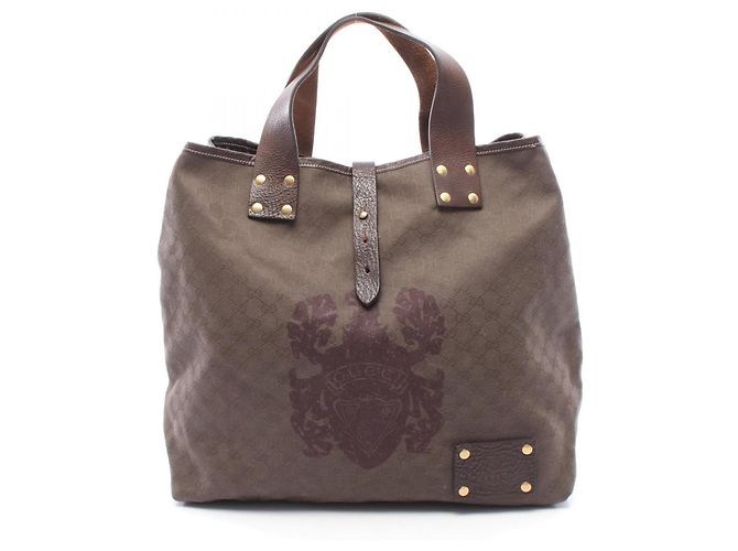 Sac cabas Gucci Large GG Canvas Marron