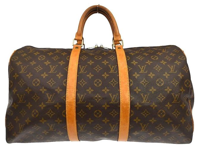 Louis Vuitton Keepall Bandouliere Monogram Canvas 50 Marrom