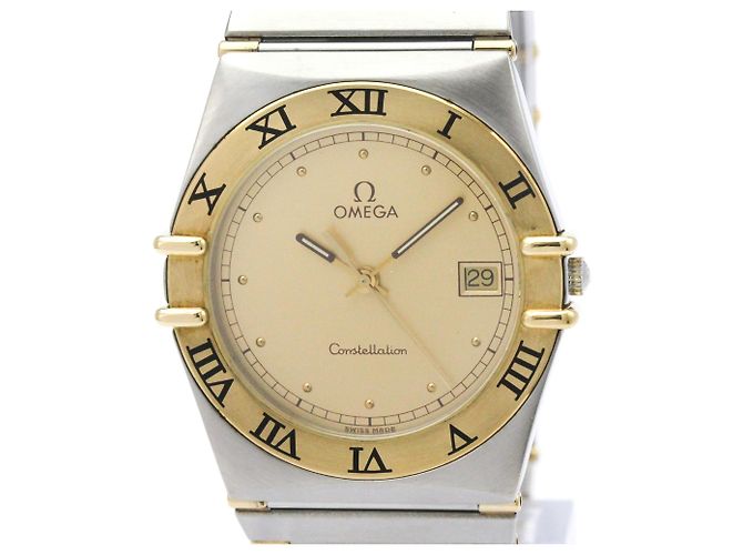 Relógio masculino OMEGA Constellation em ouro 18K e aço Quartz