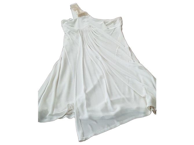 Vestido blanco de mujer Versus Versace con detalles de strass