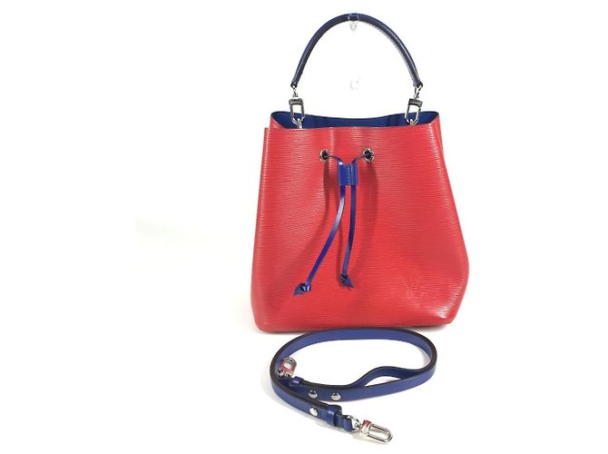Borsa a secchiello Louis Vuitton Epi NeoNoe Bicolor Rosso Blu