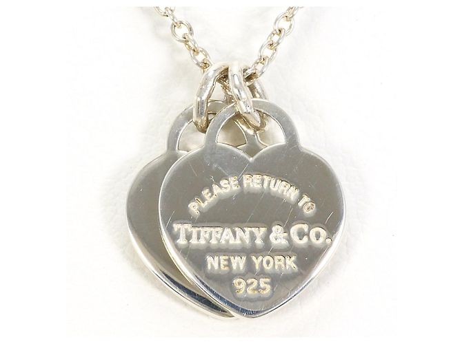 Tiffany & Co. Double Heart Silberhalskette