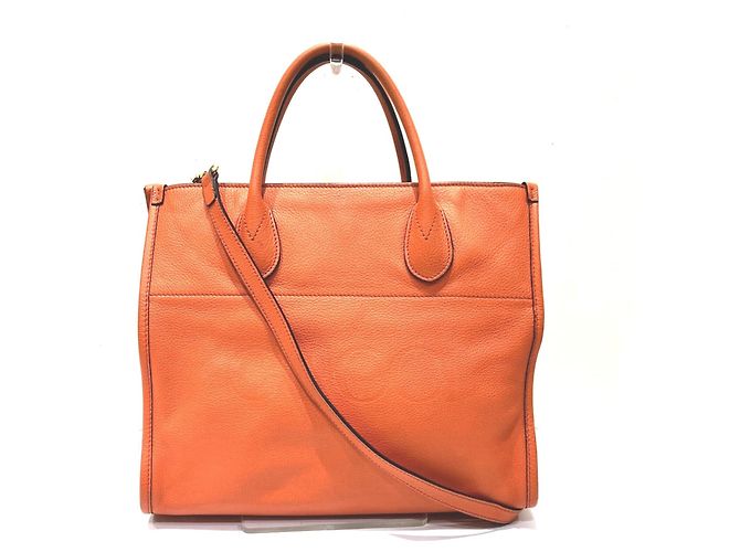 Bolsa de ombro em couro Gucci Laranja