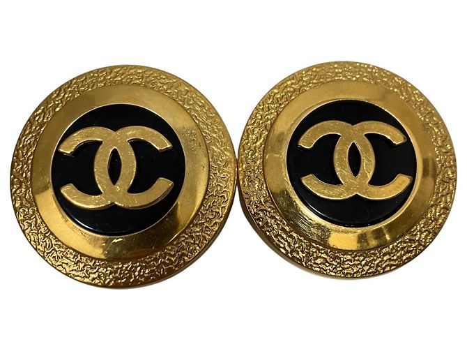 Orecchini a clip Chanel Vintage Coco Mark D'oro