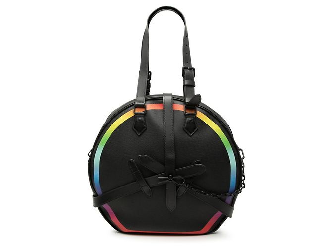 Sac à main Louis Vuitton Taiga Rainbow Soft Hat Trunk Noir Multicolore