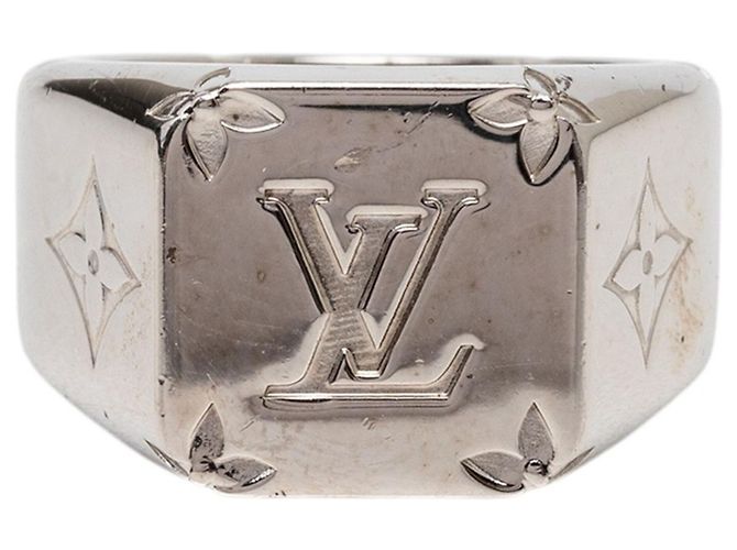 Anello Sigillo Monogram Louis Vuitton Argento 